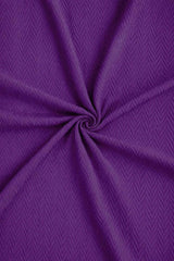 Plum Purple Thermal Cotton Blanket - Zig-Zag Chevron Texture