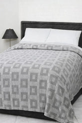 Geometric Gray Thermal Blanket 72x90 Inches | 300 GSM DZ-11