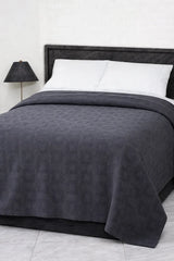 Elegant Dark Gray Geometric Thermal Blanket 72x90 Inches | 300 GSM DZ-13