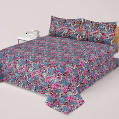 DZ-1044 PREMIUM COTTON KING BEDSHEET 3 PCS
