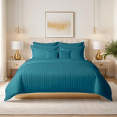 8 Pcs Comforter Set ZINC STRIPE ( light weight filling )