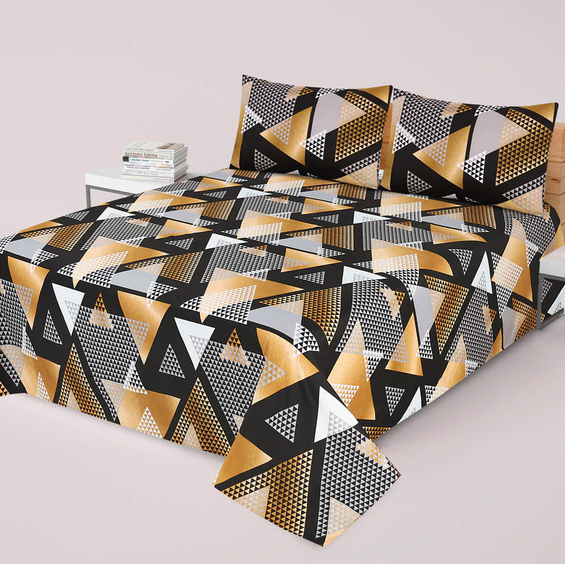 DZ-1047 PREMIUM COTTON KING BEDSHEET 3 PCS
