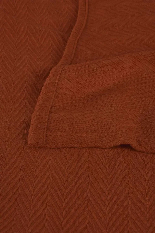 Zig-Zag Chevron All-Season Cotton Bedding Blanket DZ-7