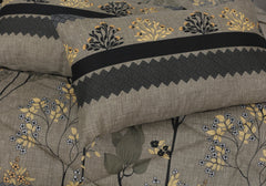 Cement Double Bed 6 pc Winter Razai Set (Heavy Filling) DZ-37
