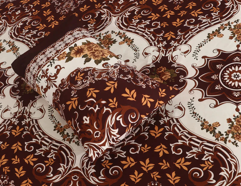 MERON MIRREOR PRINTED PURE COTTON BEDSHEET NL-13