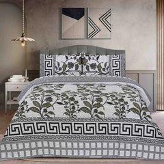 WHITE CRS PREMIUM COTTON KING BEDSHEET 3 PCS