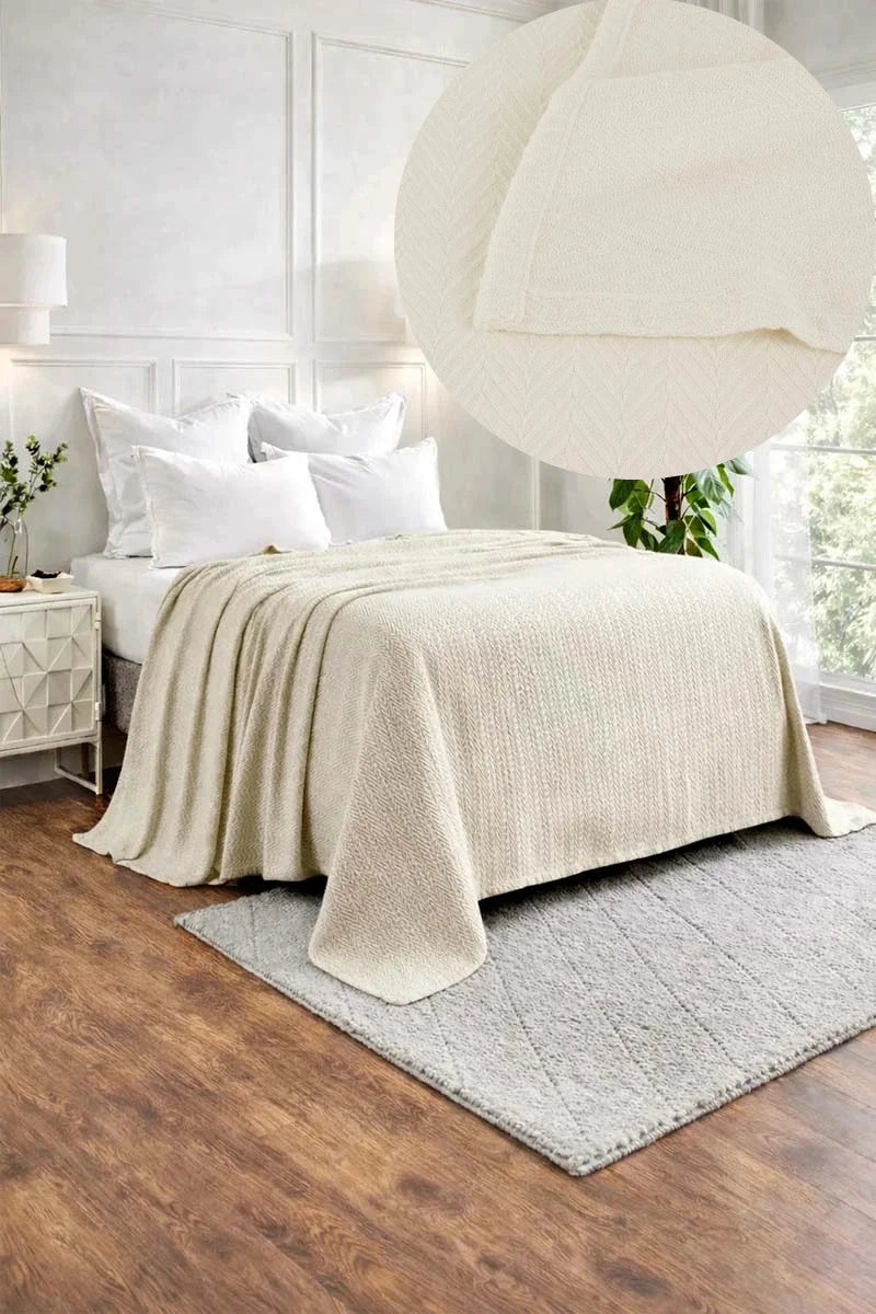 Zig-Zag Chevron All-Season Cotton Bedding Blanket DZ-3