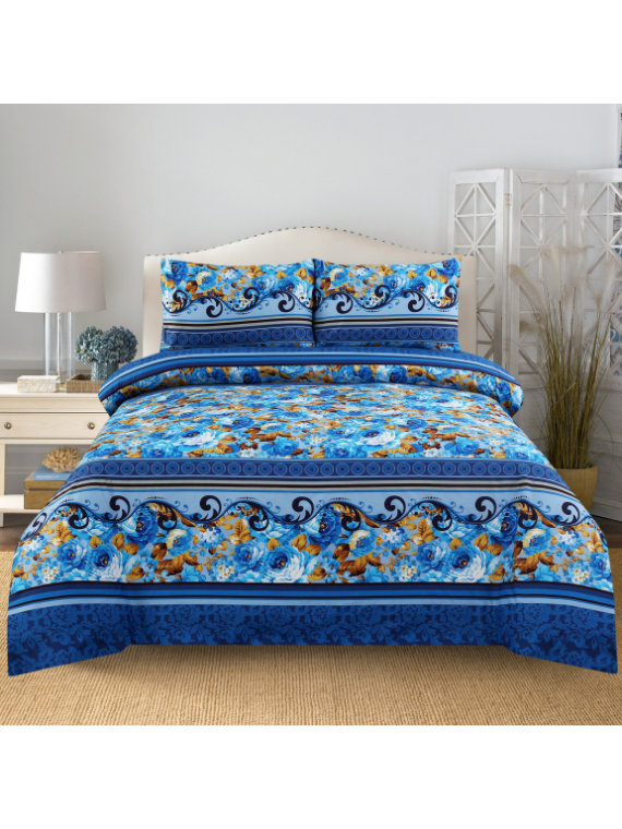 MICR-112 PREMIUM COTTON KING BEDSHEET 3 PCS