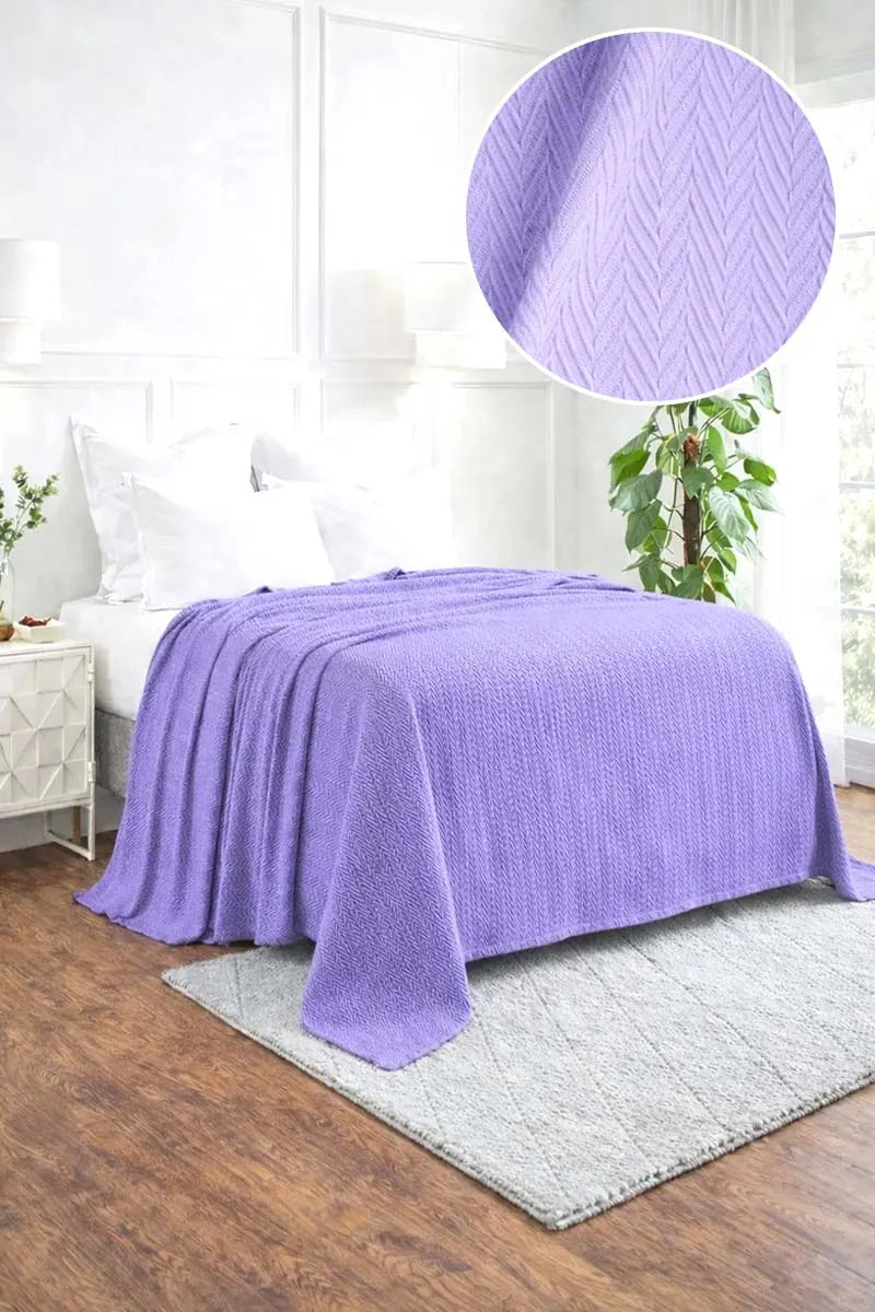 Zig-Zag Chevron All-Season Cotton Bedding Blanket DZ-2