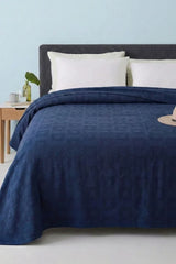 Cozy Navy Blue Thermal Blanket 72x90 Inches | 300 GSM DZ-16