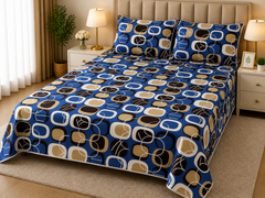 SAPHI-  PREMIUM COTTON KING BEDSHEET 3 PCS