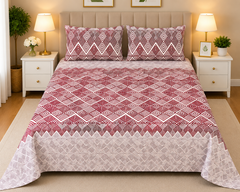 DZ-1048 PREMIUM COTTON KING BEDSHEET 3 PCS