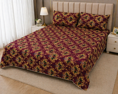 NIL-1005 PREMIUM COTTON KING BEDSHEET 3 PCS