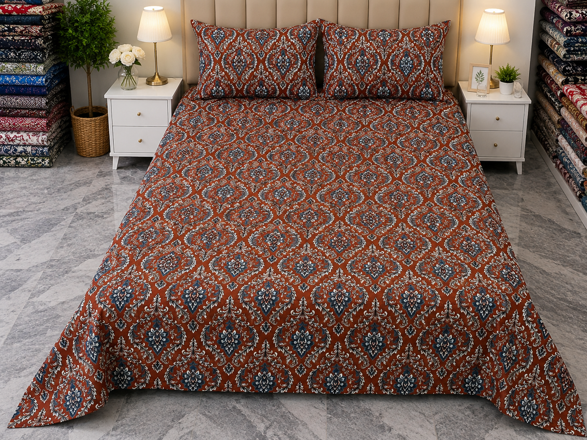 ROMA SING PREMIUM COTTON KING BEDSHEET 3 PCS