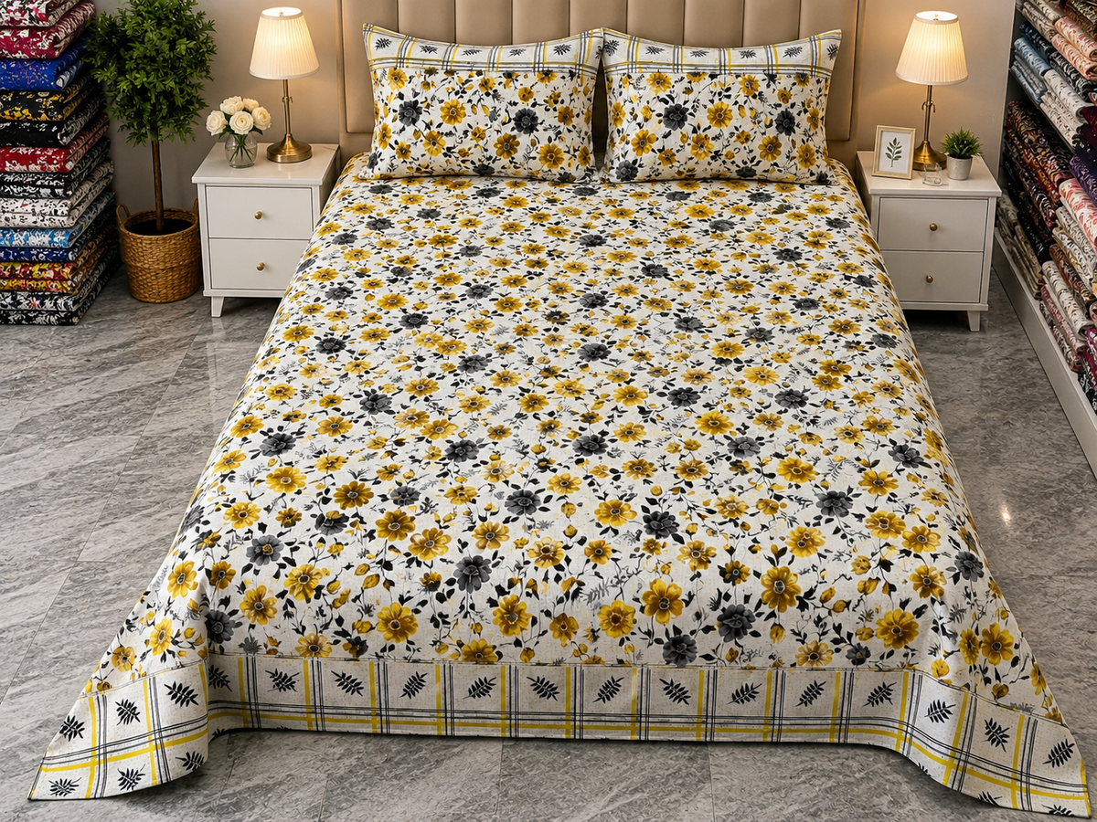 ERIOT PREMIUM COTTON KING BEDSHEET 3 PCS