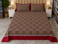 ROUND - PREMIUM COTTON KING BEDSHEET 3 PCS