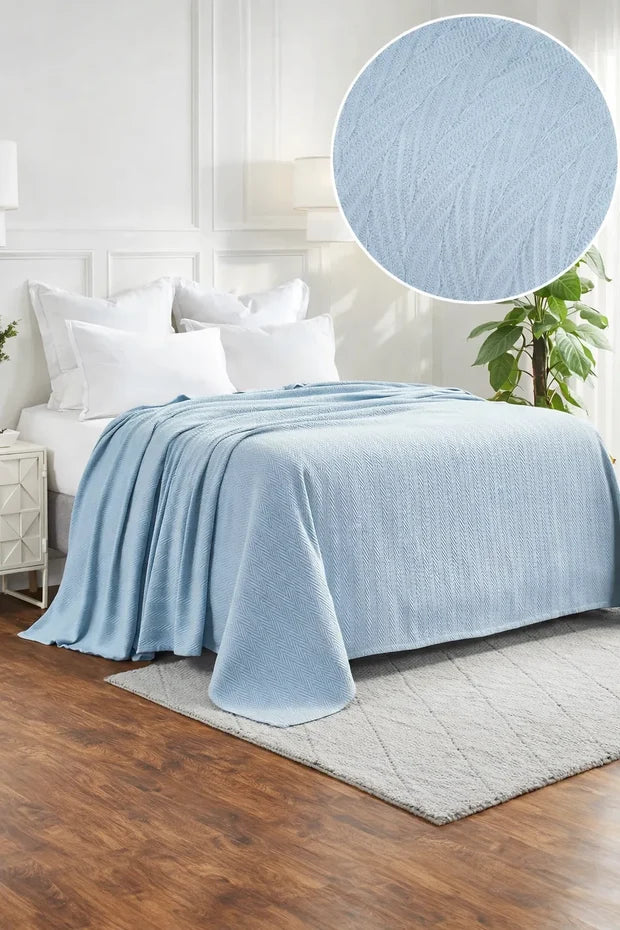 Zig-Zag Chevron All-Season Cotton Bedding Blanket DZ-9
