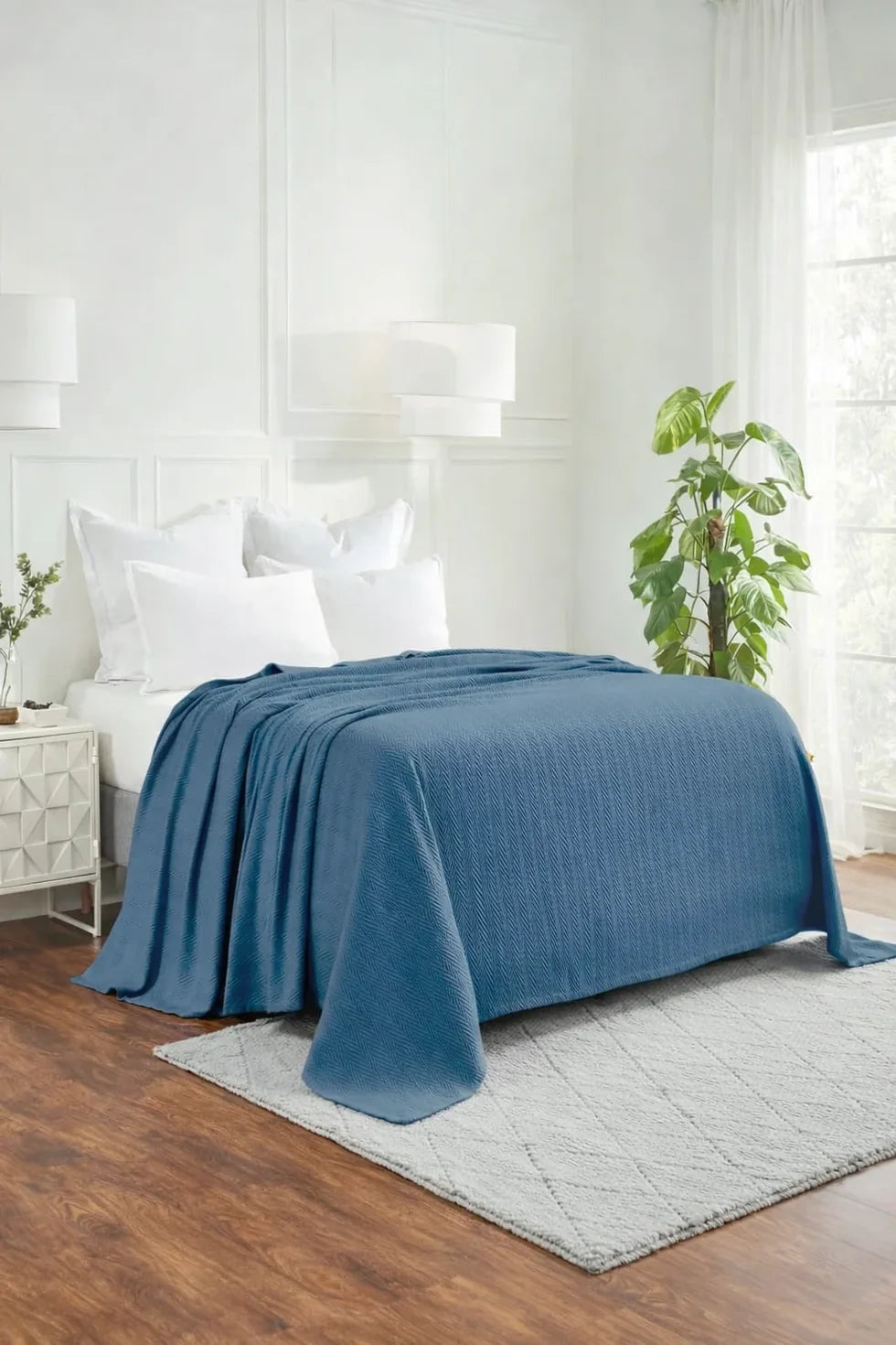 Zig-Zag Chevron All-Season Cotton Bedding Blanket DZ-5