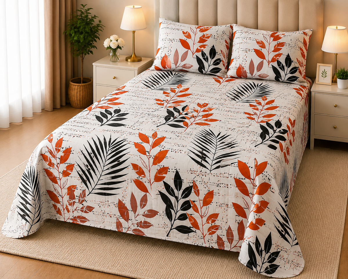 ROUND - PREMIUM COTTON KING BEDSHEET 3 PCS