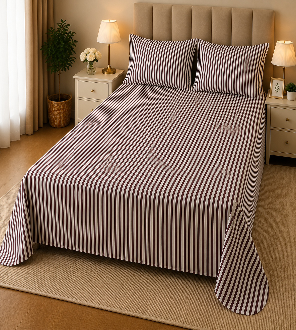 KELI PREMIUM PURE COTTON KING BEDSHEET 3 PCS