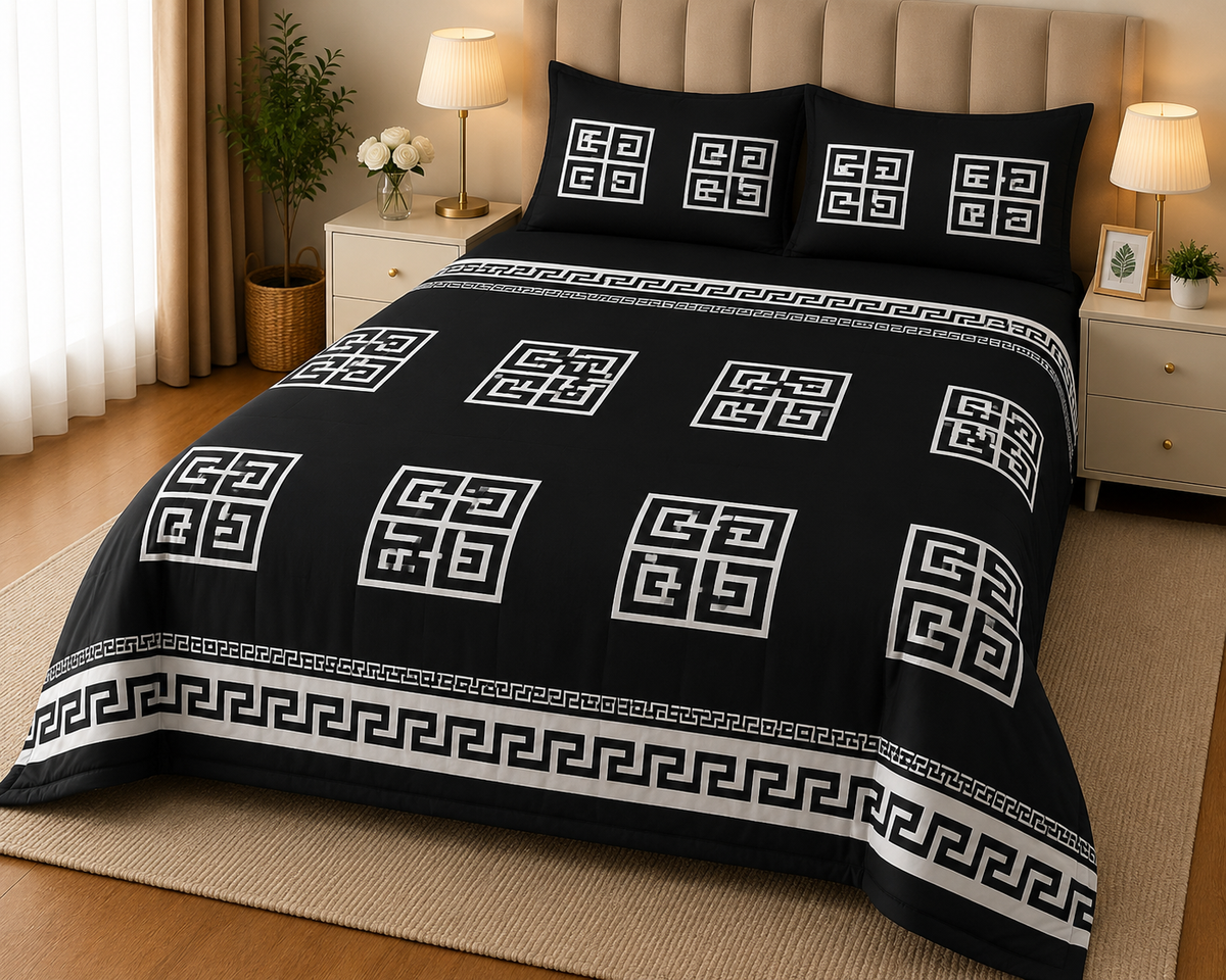 DIVINE PREMIUM PURE COTTON KING BEDSHEET 3 PCS