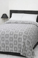 Geometric Gray Thermal Blanket 72x90 Inches | 300 GSM DZ-11