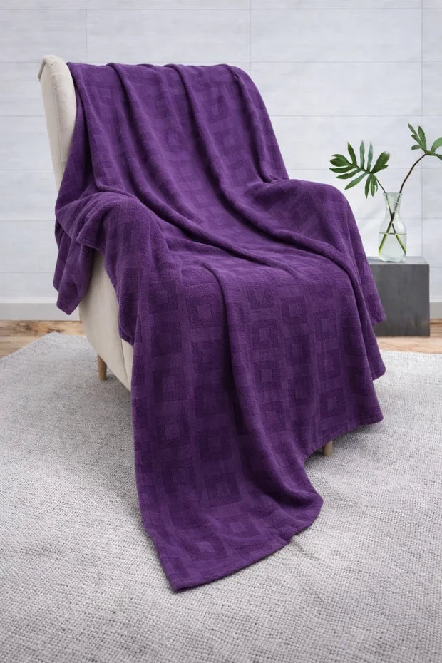 Elegant Purple Thermal Blanket 72x90 Inches | 300 GSM DZ-12