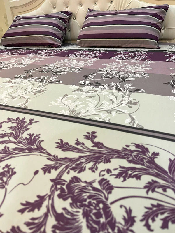 BADAR DZ COTTON KING BEDSHEET 3 PCS