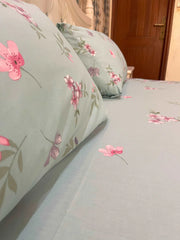 S.G WHITE  COTTON KING BEDSHEET 3 PCS