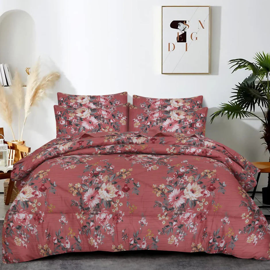 Pinkion Double Bed 6 pc Winter Razai Set (Heavy Filling) DZ-36