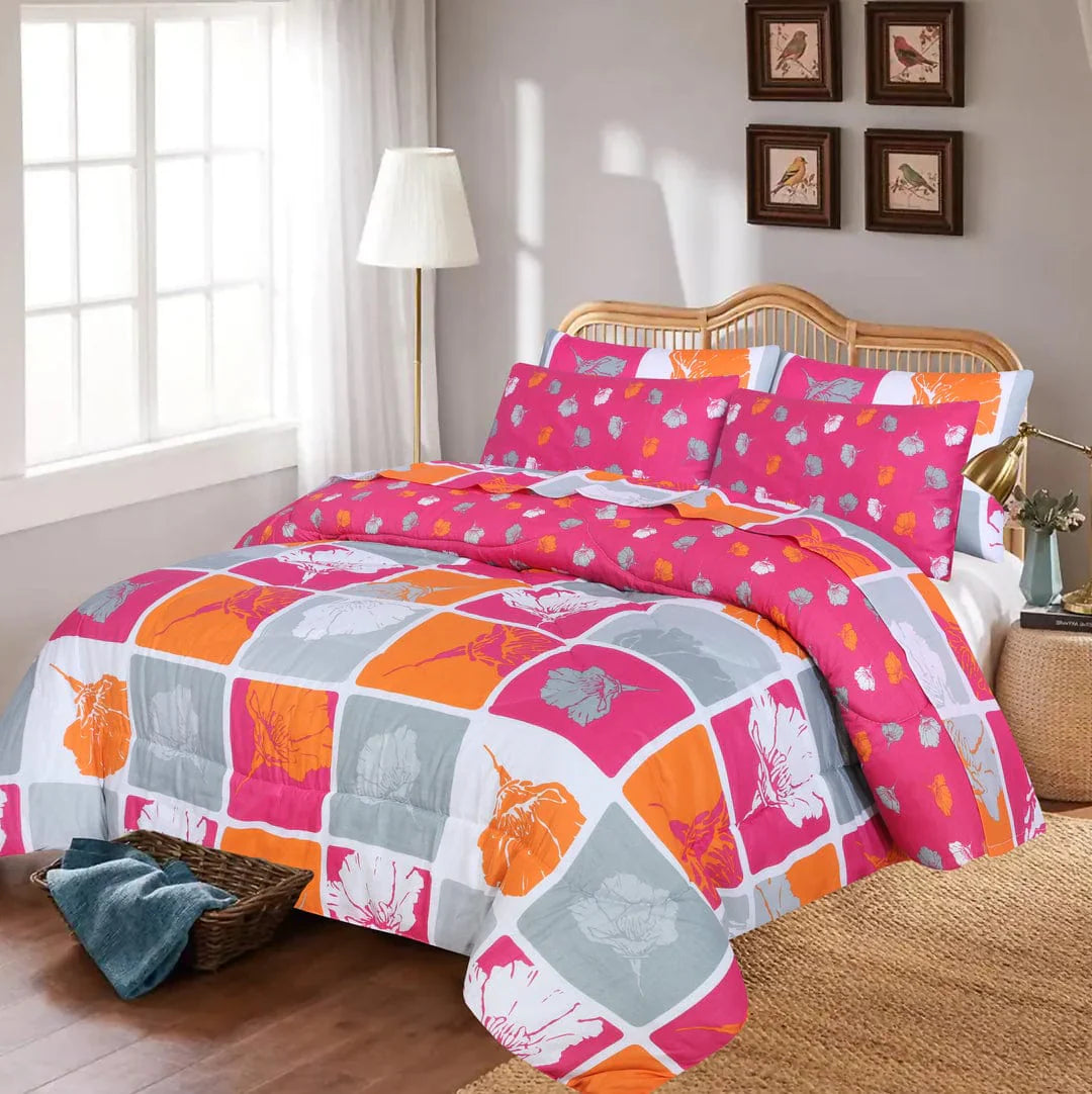 Double Bed 6 pc Winter Razai Set (Heavy Filling) DZ-11