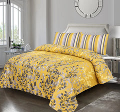 YELLOW TEENI  COTTON BEDSHEET 3 PCS