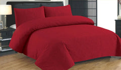 LUXURY BED SPREADS SET REDII- 3PCS
