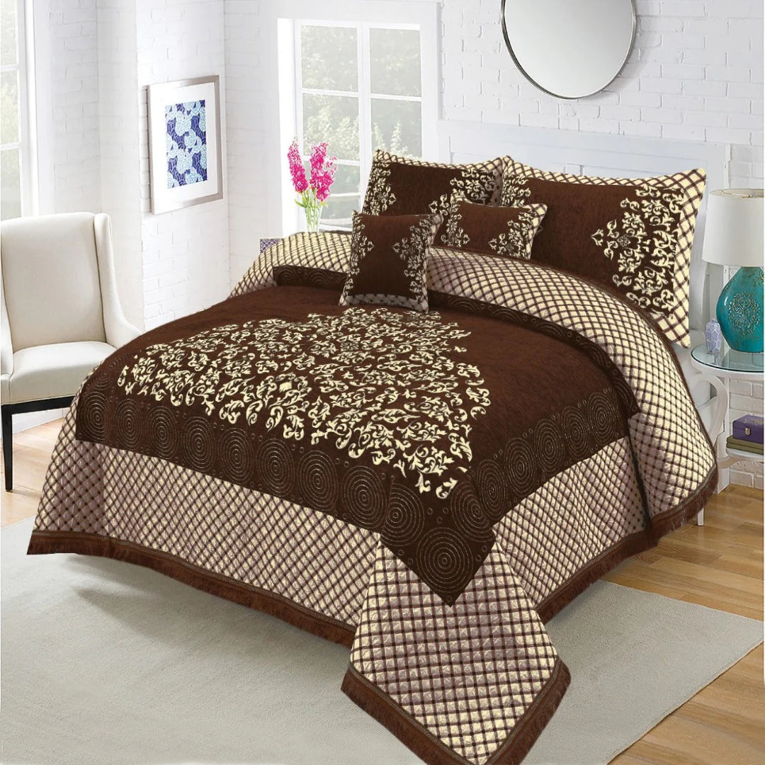 Velvet Bridal Bedsheet Set-5 Pcs Nishat-6578