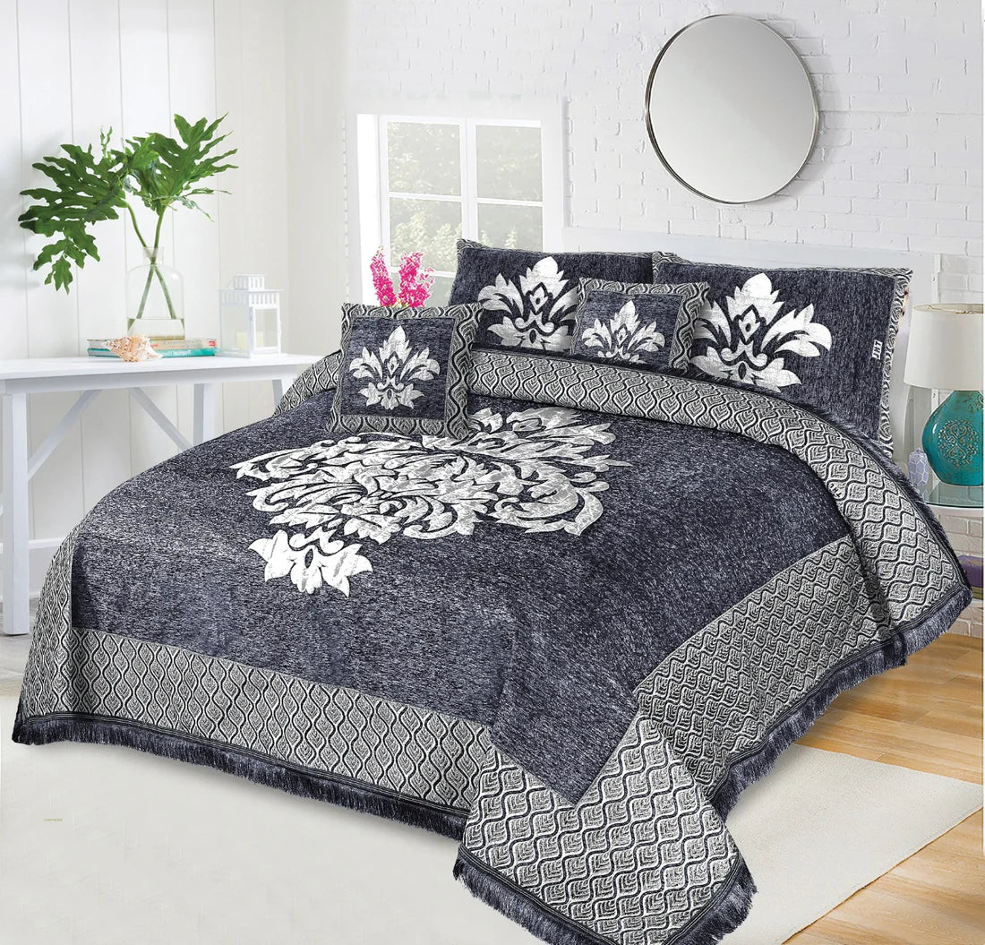Velvet Bridal Bedsheet Set-5 Pcs Nishat-6576