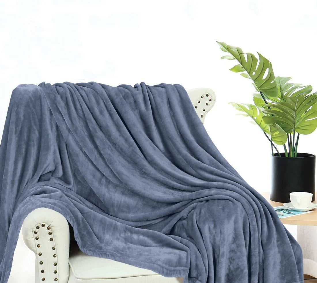 Luxury Plush Fleece Blanket-king-DS-GRAY