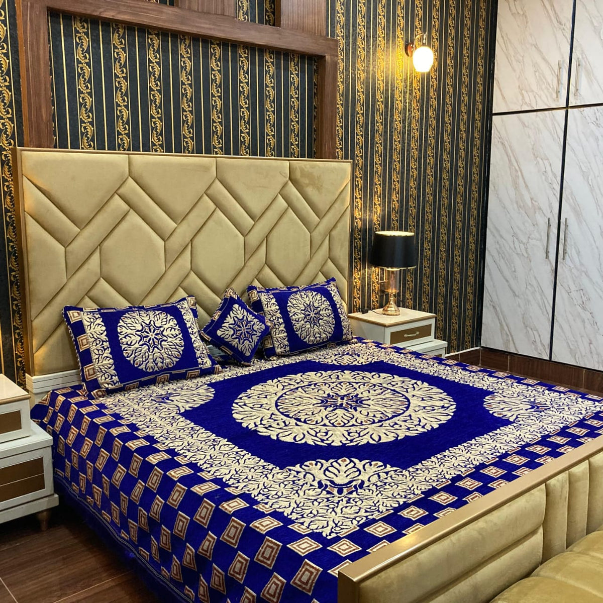 Velvet Bridal Bedsheet Set-4 Pcs Nishat-6592