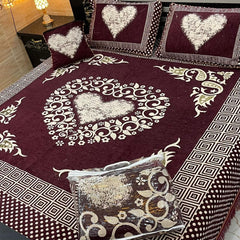 Velvet Bridal Bedsheet Set-4 Pcs Nishat-6604