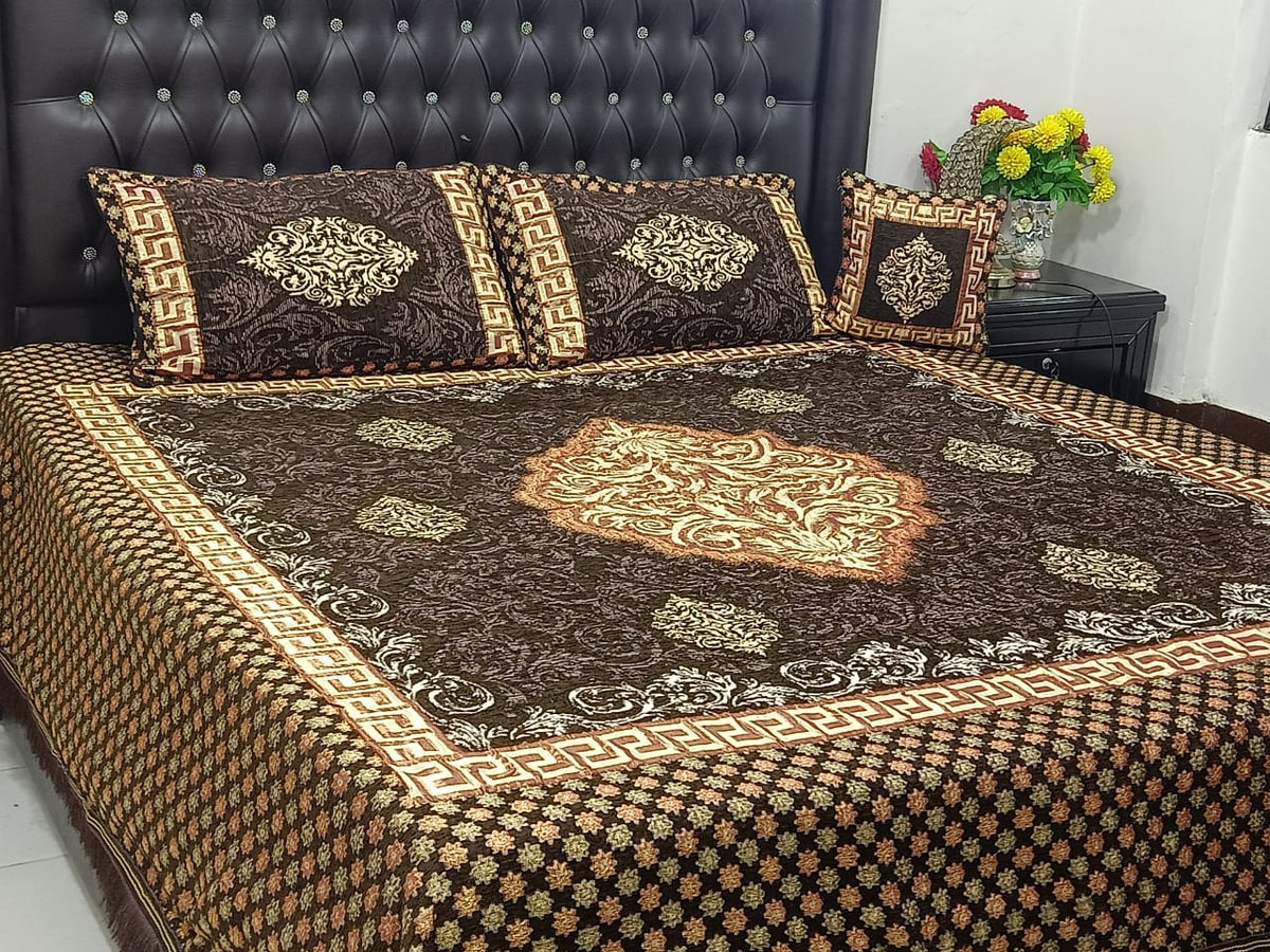 Velvet Bridal Bedsheet Set-4 Pcs Nishat-6608