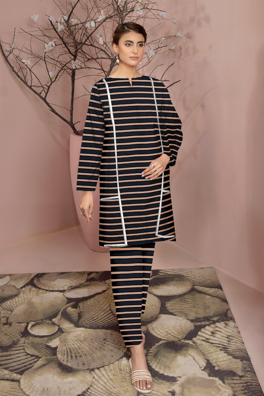 2 Piece – Cotton Digital Print Suit ( Design LS54)