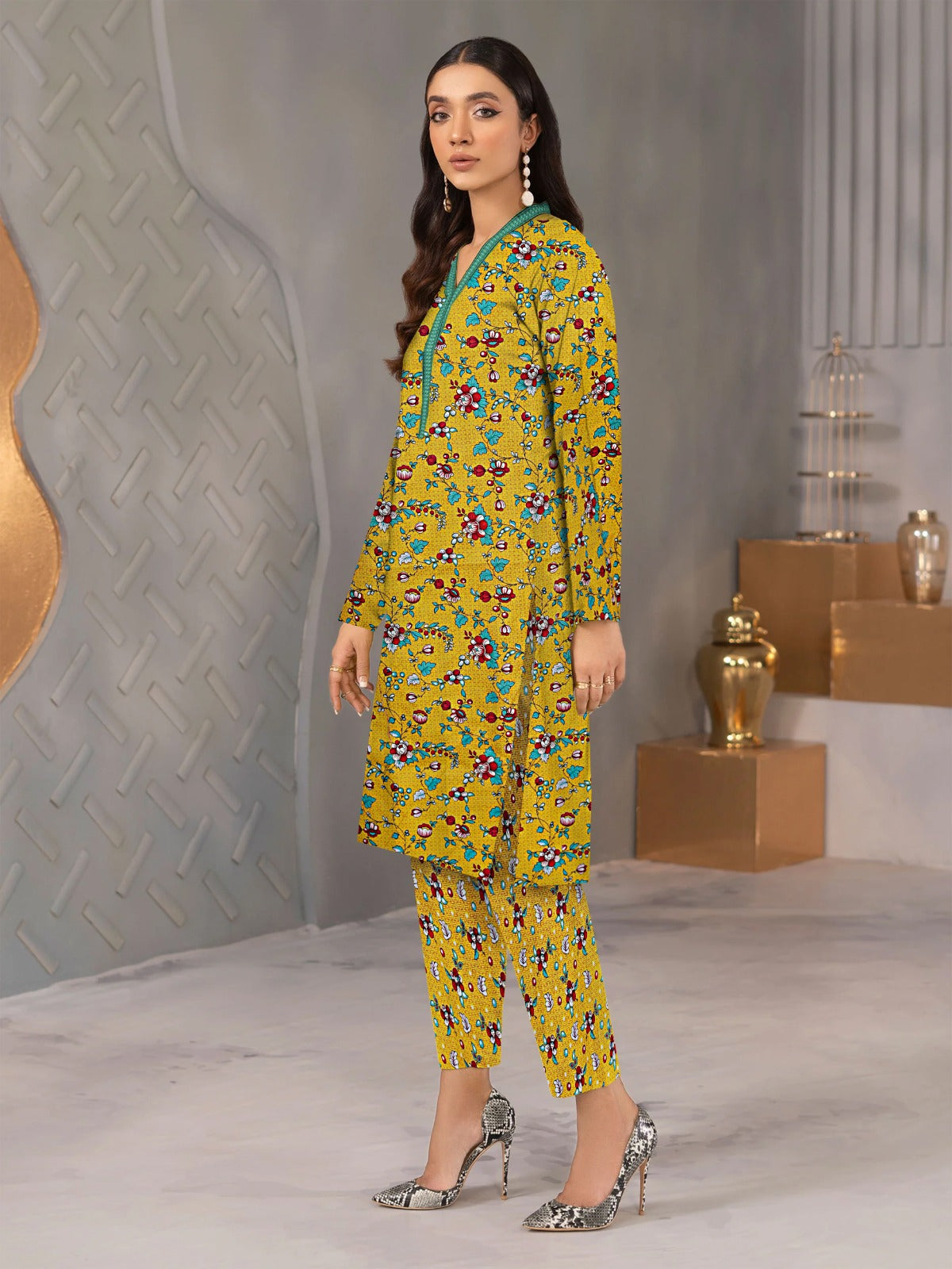2 Piece – Cotton Digital Print Suit ( Nishat LS59)