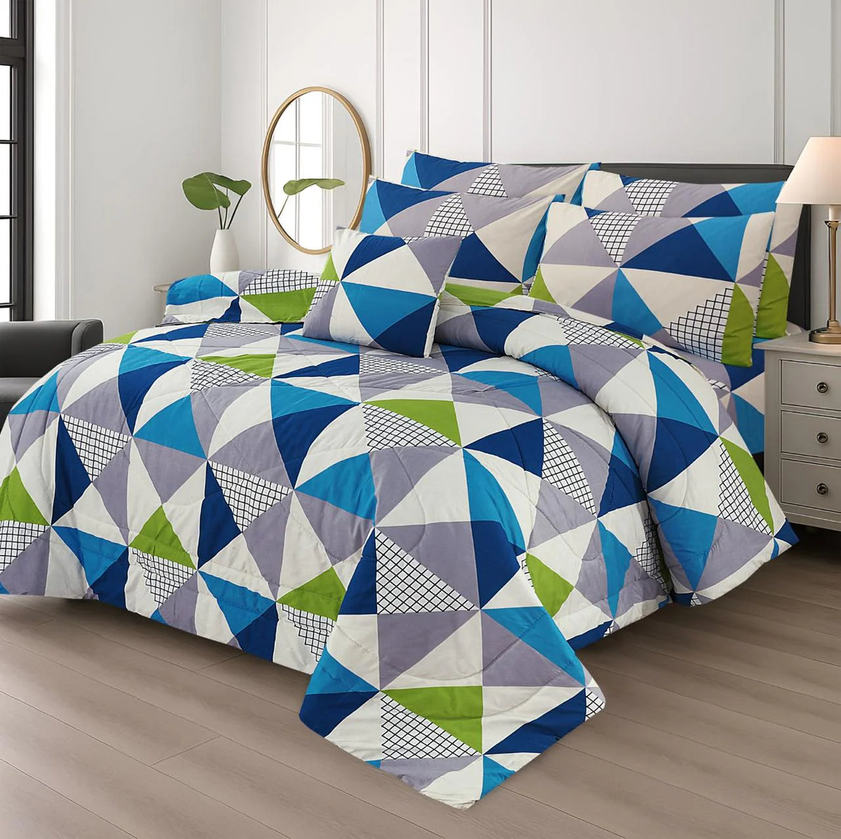 Double Bed 6 pc Winter Razai Set (Heavy Filling) DZ-28