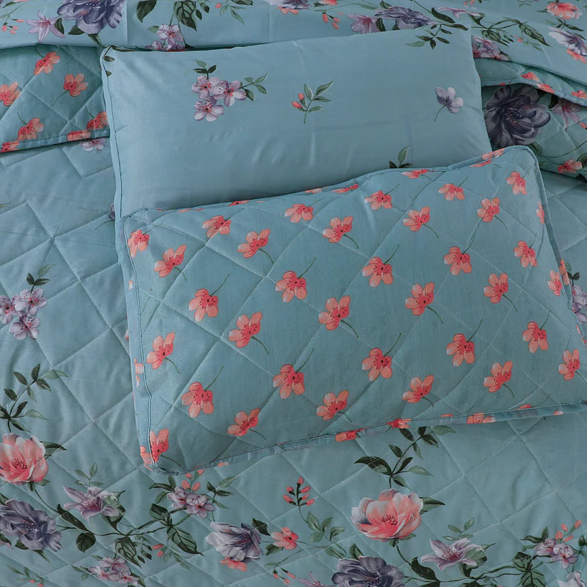 7 Pcs Comforter Set DZ-89 ( light weight filling )